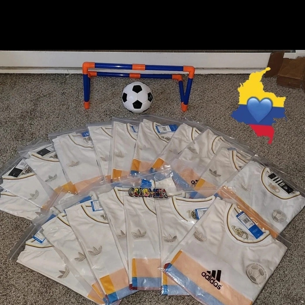 Adidas Women White and Gold Soccer Jersey